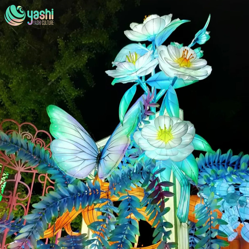 Detachable and Brightly Colored  Floral Lanterns for Amusement Parks and Events