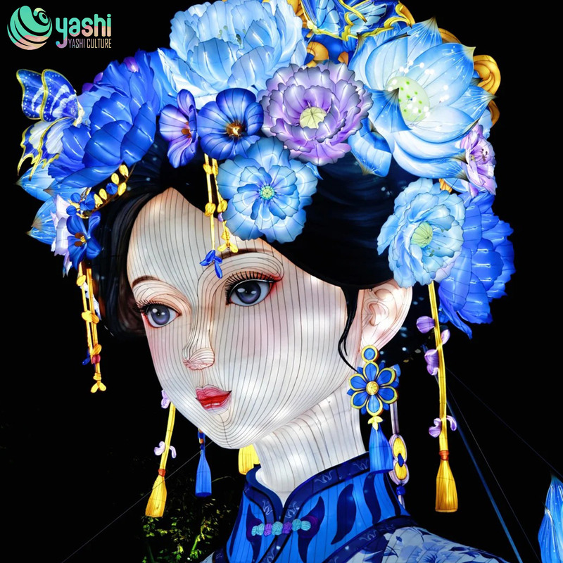 Custom Giant Heavenly Palace Building Zigong Lantern, Chinese Myth Ancient Palace LED Light Sculpture, Waterproof Large‑Scale Outdoor Light Installation