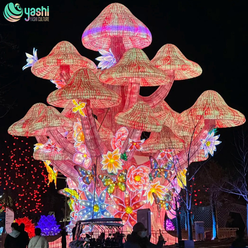 Custom Giant Heavenly Palace Building Zigong Lantern, Chinese Myth Ancient Palace LED Light Sculpture, Waterproof Large‑Scale Outdoor Light Installation