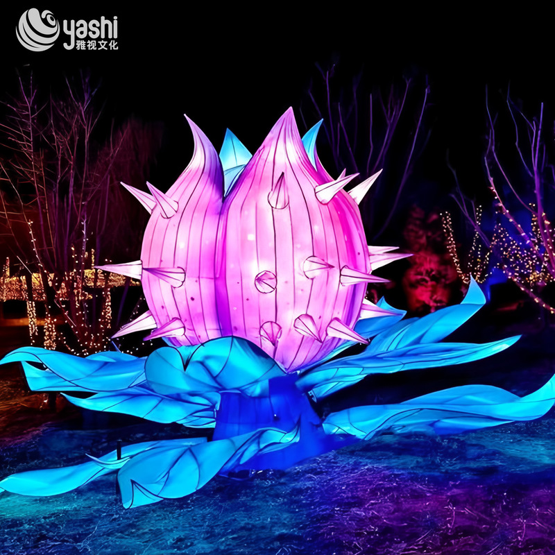 Chinese Festival Silk Zigong Lantern Waterproof For Outdoor Festival Decor