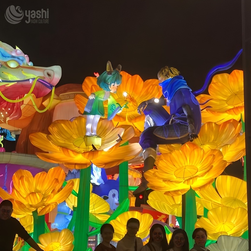 High-Quality Artificial Flower Lanterns - Lifelike Floral Decor for Outdoor & Garden