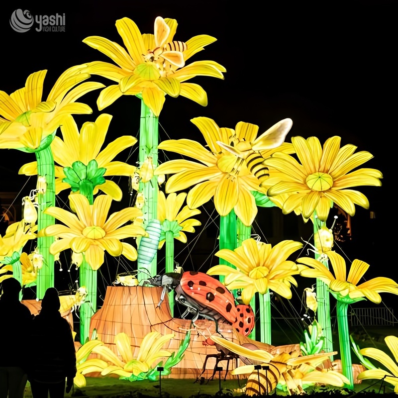 High-Quality Artificial Flower Lanterns - Lifelike Floral Decor for Outdoor & Garden
