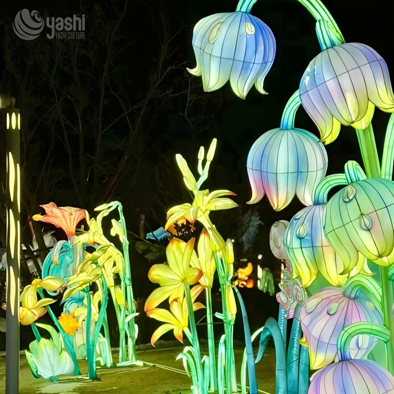 Artificial Lily of the Valley Bouquets Zigong Lantern For Party Wedding Decor