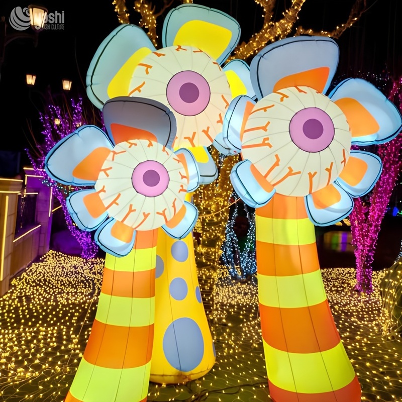 Silk Lantern with Exotic Flower Design - Perfect for Traditional Chinese Festivals and Outdoor Decoration