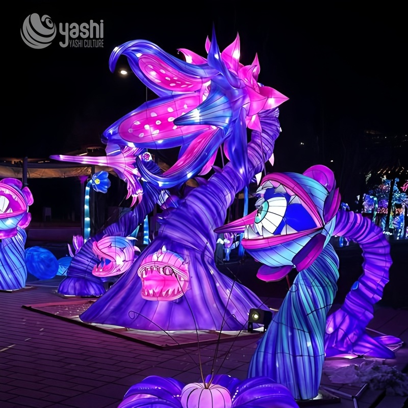 Carnivorous Plant LED Lantern - Lifelike Design for Outdoor Festival and Party Decoration