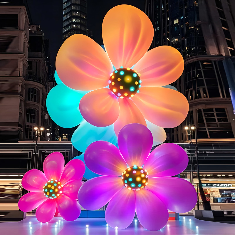 Glowing Flowers Zigong Lantern 110/220V For Outdoor Garden Shopping Center Decor