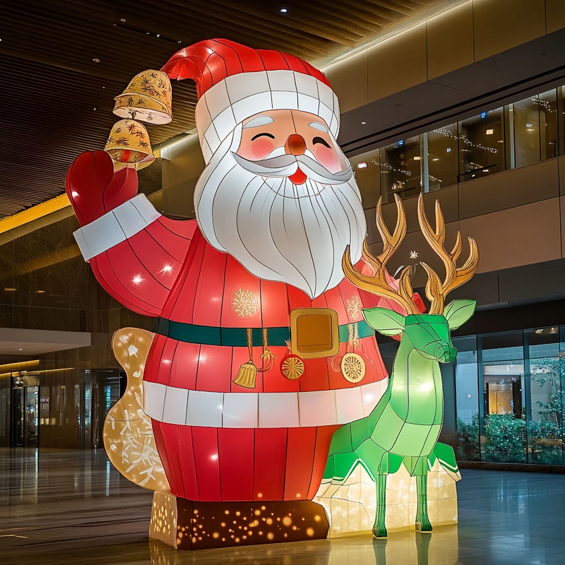 Large customizable luminous Santa Claus decorative lanterns, suitable for outdoor decoration and Christmas party decoration