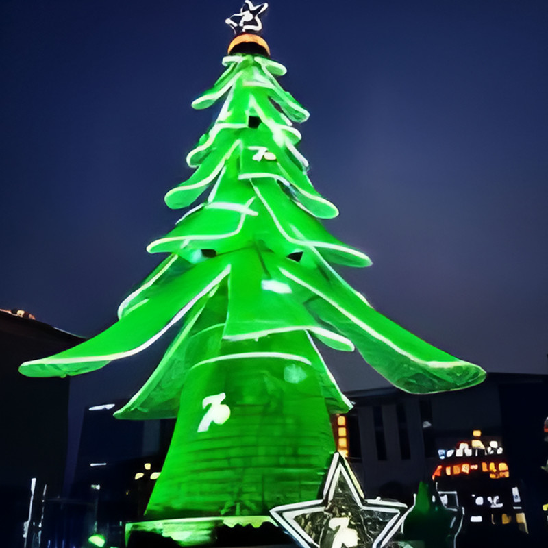 Large Customizable Christmas Tree with Outdoor LED Lighting for Holiday Decoration