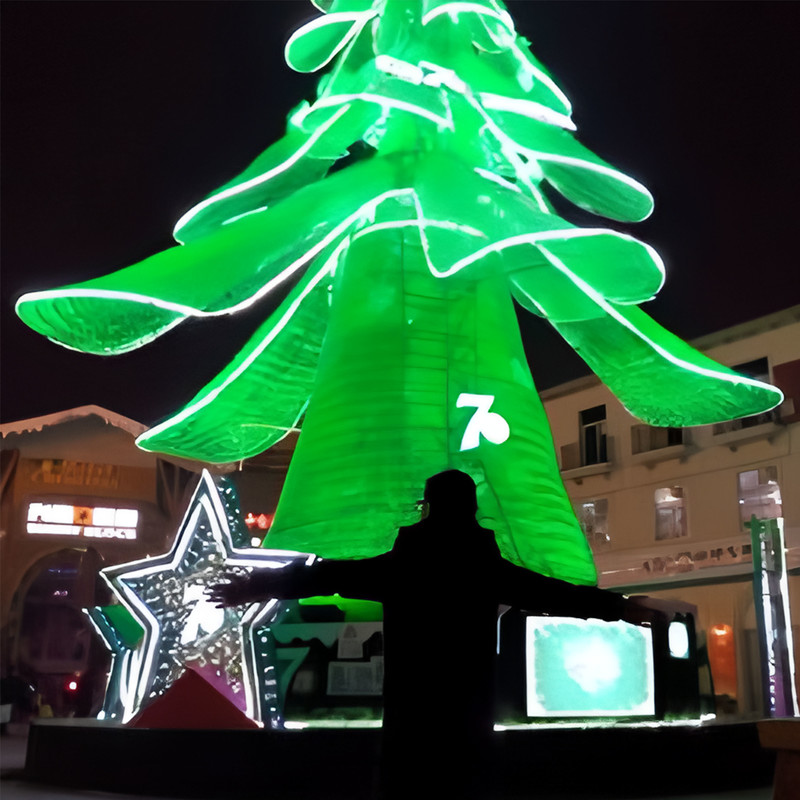 Large Customizable Christmas Tree with Outdoor LED Lighting for Holiday Decoration