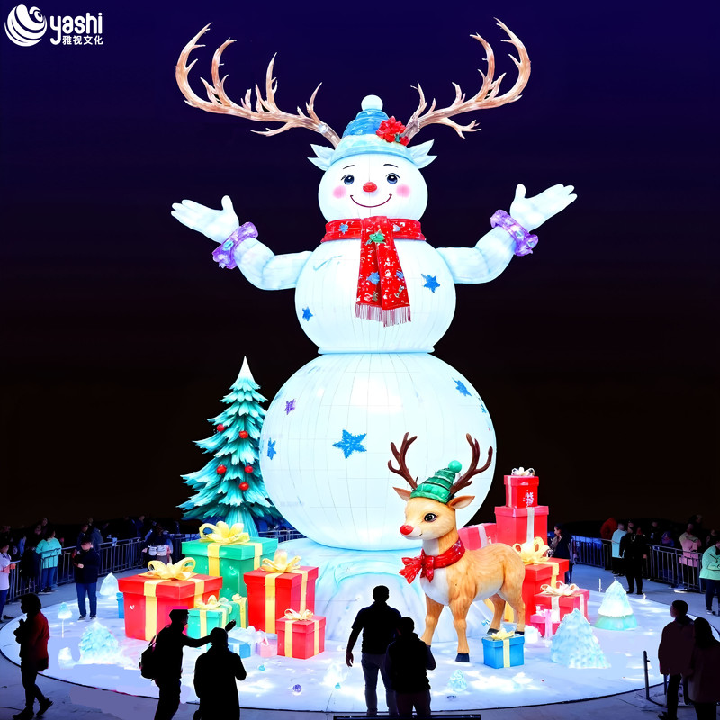 Custom Giant Santa Claus LED Light Sculpture, Outdoor Waterproof Christmas Figure Light Display for Mall & Holiday Light Festival