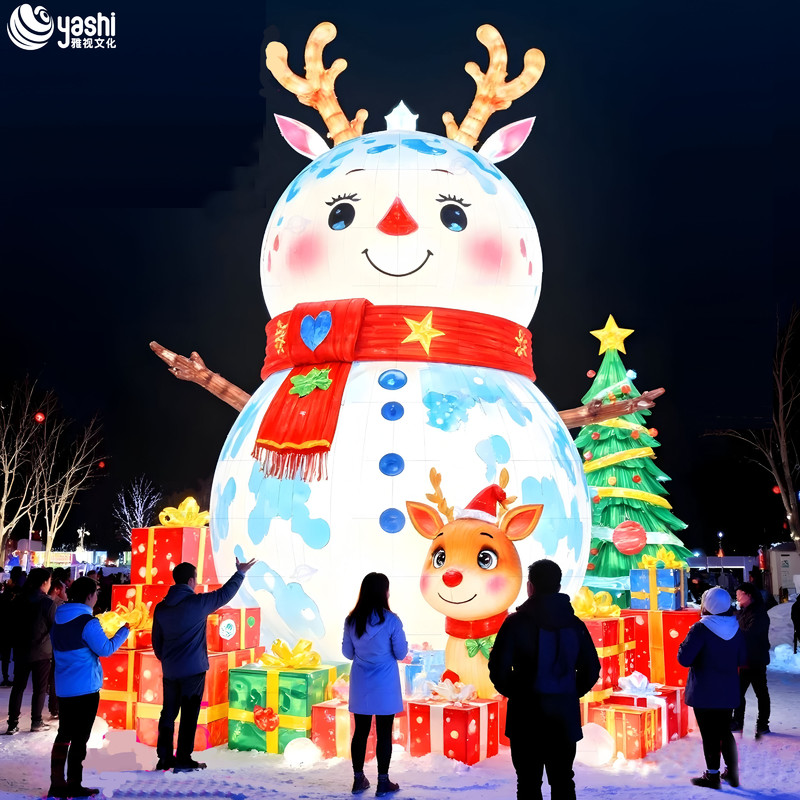 Custom Giant Santa Claus LED Light Sculpture, Outdoor Waterproof Christmas Figure Light Display for Mall & Holiday Light Festival
