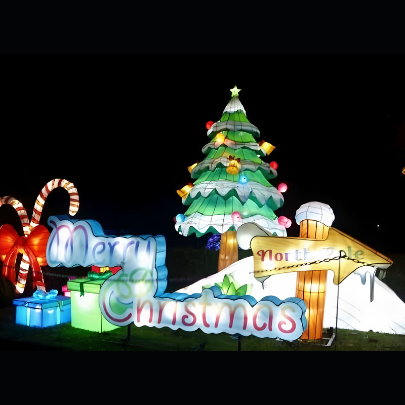 Large-scale Customizable Christmas Gift Box Lanterns For Christmas Decoration & New Year Decoration