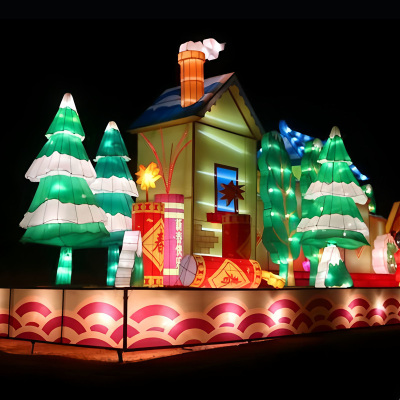 Large-scale Customizable Christmas Gift Box Lanterns For Christmas Decoration & New Year Decoration