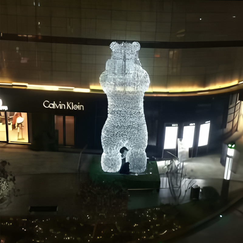 3D Bear Pattern Decorative Lighting Installation For Christmas Decoration & Shopping Mall Decoration