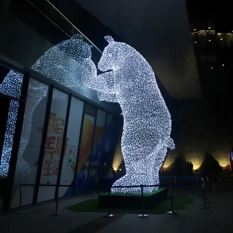 3D Bear Pattern Decorative Lighting Installation For Christmas Decoration & Shopping Mall Decoration