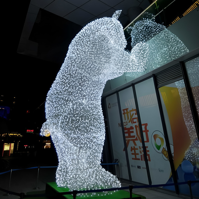 3D Bear Pattern Decorative Lighting Installation For Christmas Decoration & Shopping Mall Decoration