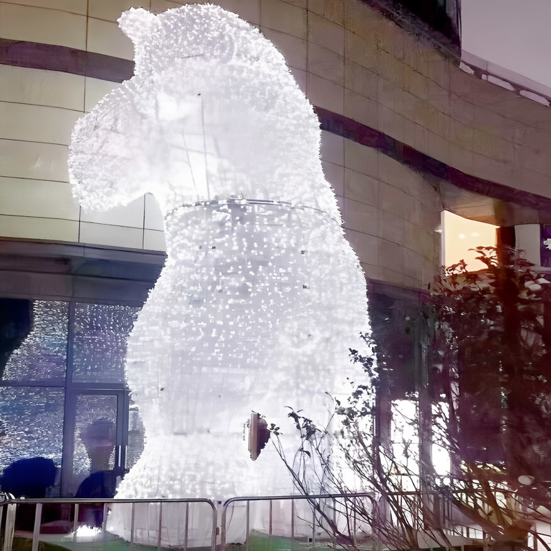 3D Bear Pattern Decorative Lighting Installation For Christmas Decoration & Shopping Mall Decoration