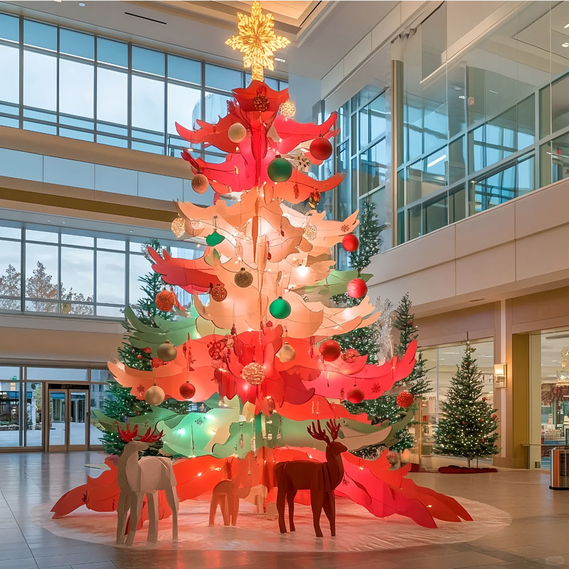 Large-scale Indoor/Outdoor Christmas Tree Decorations - Light-up LED Lighting Installations