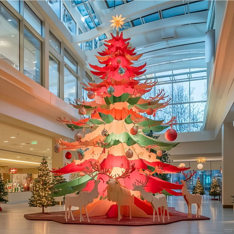 Large-scale Indoor/Outdoor Christmas Tree Decorations - Light-up LED Lighting Installations