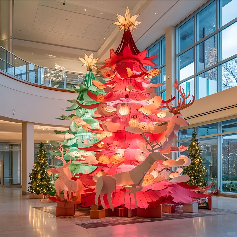 Large-scale Indoor/Outdoor Christmas Tree Decorations - Light-up LED Lighting Installations