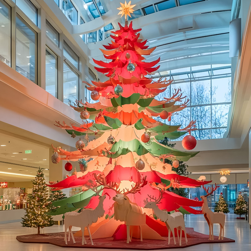 Large-scale Indoor/Outdoor Christmas Tree Decorations - Light-up LED Lighting Installations