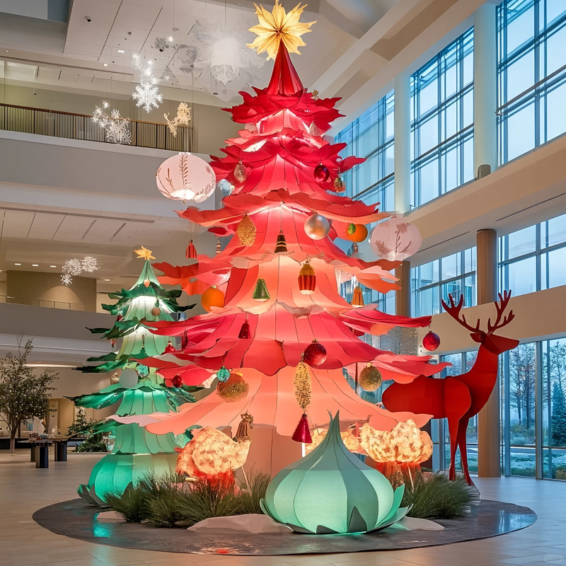 Large-scale Indoor/Outdoor Christmas Tree Decorations - Light-up LED Lighting Installations