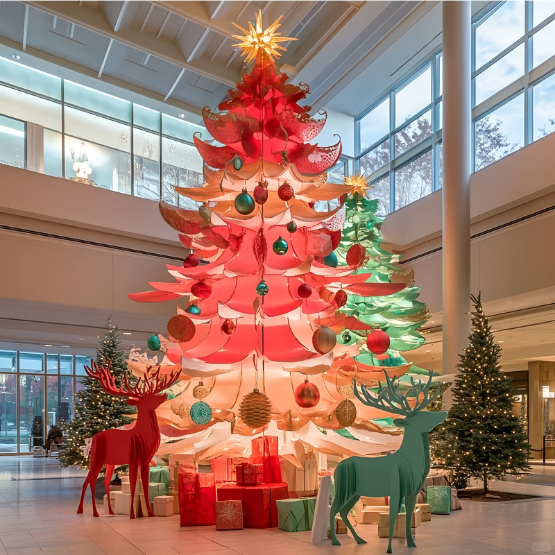 Large-scale Indoor/Outdoor Christmas Tree Decorations - Light-up LED Lighting Installations