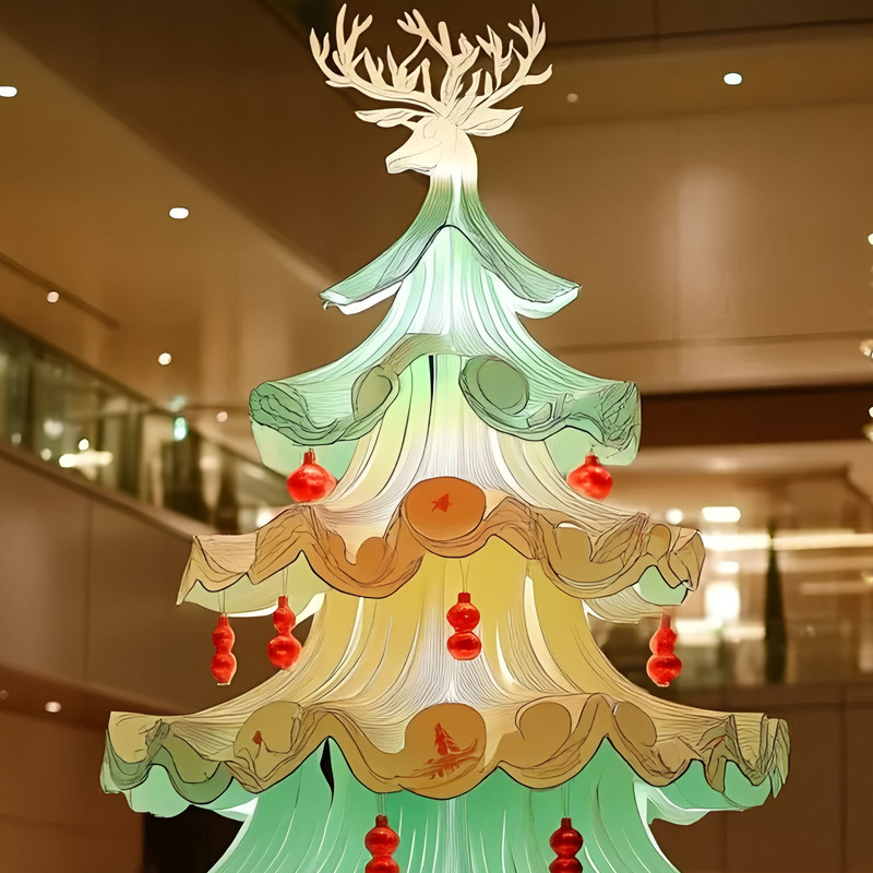 3D Giant Christmas Tree Decoration for Garden & Outdoor Mall Decoration