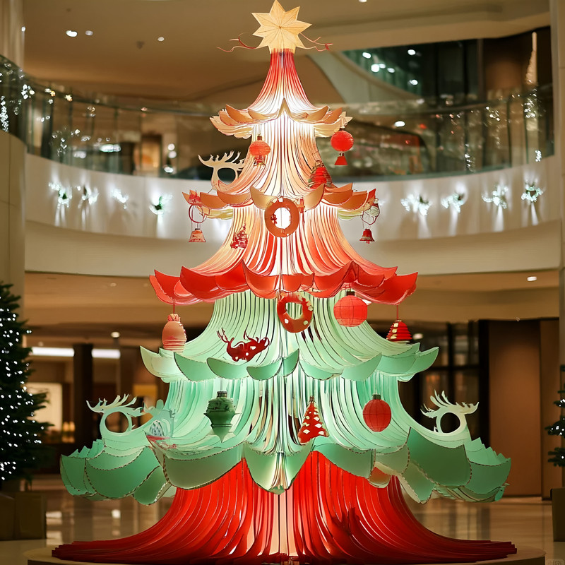 3D Giant Christmas Tree Decoration for Garden & Outdoor Mall Decoration