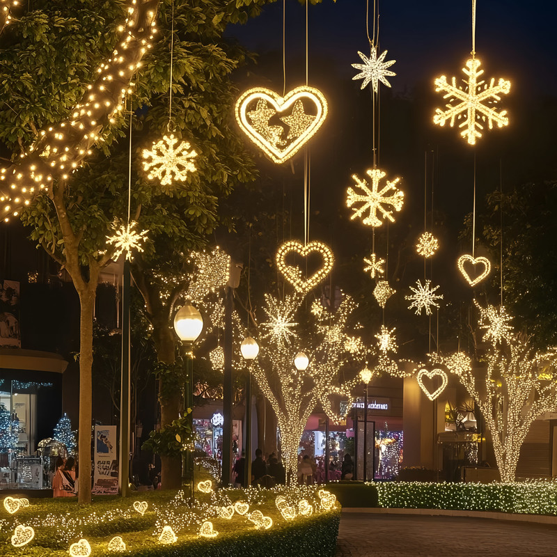 Custom Warm White LED Butterfly String Motif Lights, Outdoor Hanging Lights for Garden & Commercial Night Scenery