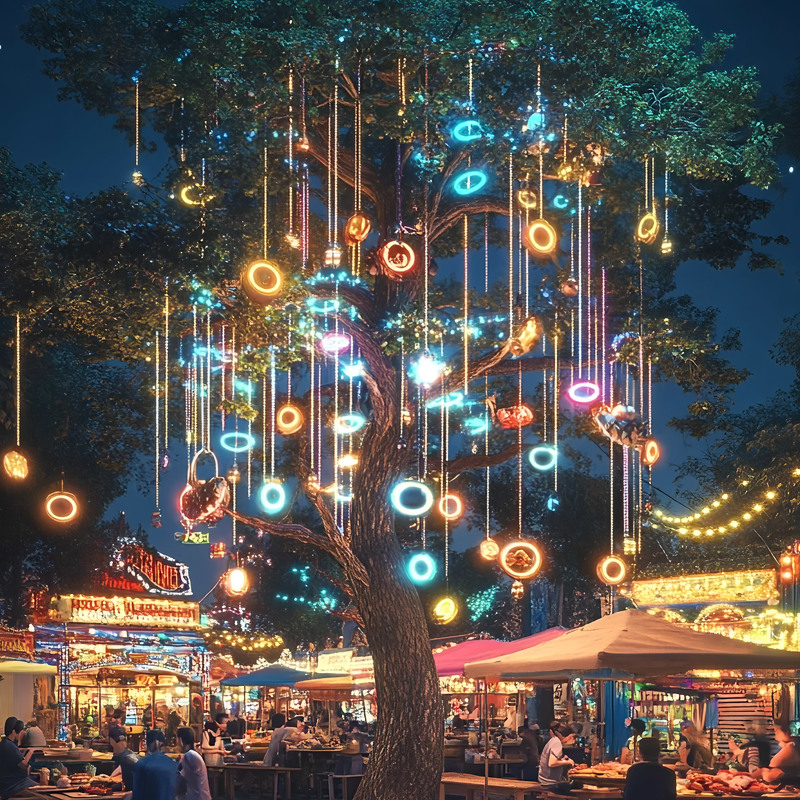 Custom Warm White LED Butterfly String Motif Lights, Outdoor Hanging Lights for Garden & Commercial Night Scenery