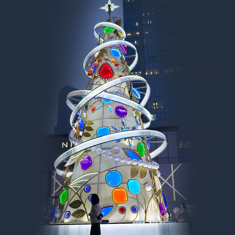 LED Christmas Tree Lanterns for Christmas Theme Light Show Decorations