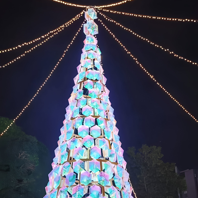 Giant LED Christmas Tree Lights, Festive Decor for Shopping Malls, New Year Ornament Lights