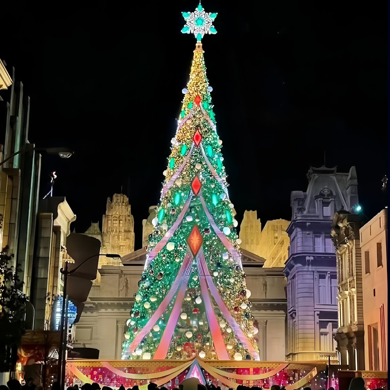 Custom Giant LED Christmas Tree Series, Outdoor Waterproof Commercial Large Xmas Tree Light Installations for Mall & Light Festival