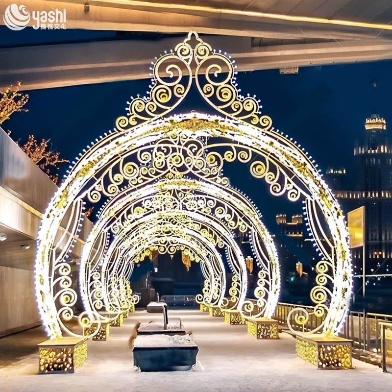 Silk Thread Outdoor Arch Lights for Wedding Birthday Party Decorations