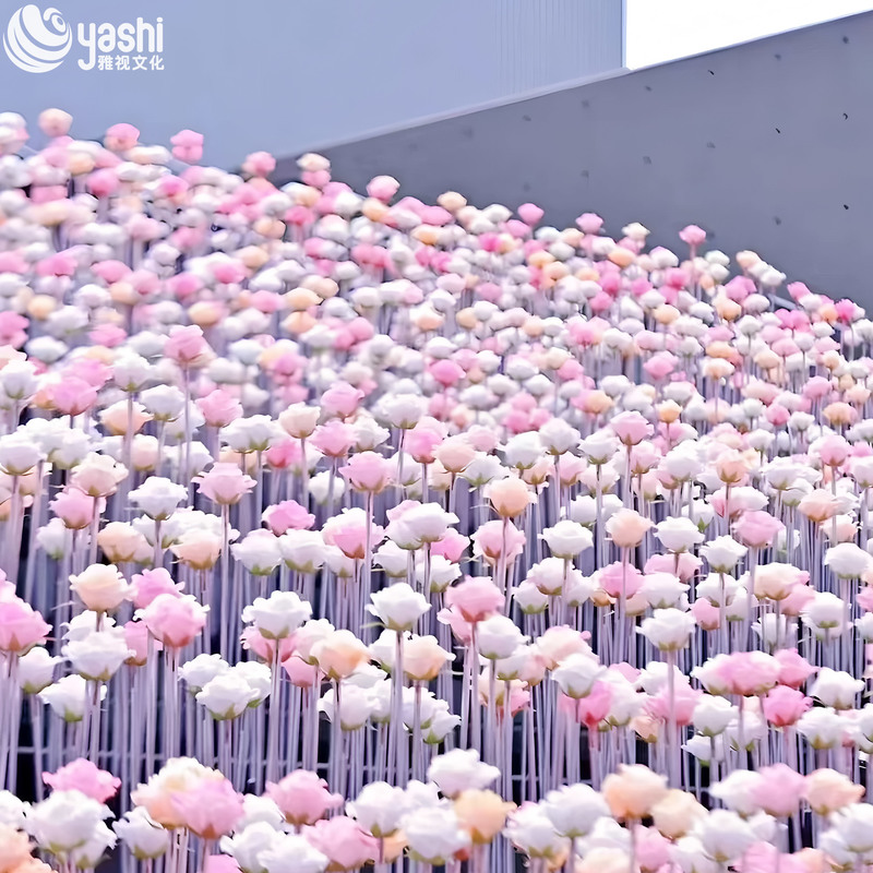 Acrylic Sheet Flower Lawn LED Decoration Light Colorful for Shopping Mall Decor