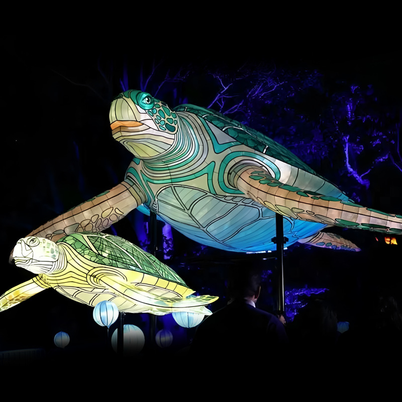 Китайские традиционные праздники Животные фонари Морская черепаха Фонарь для украшений зоопарка