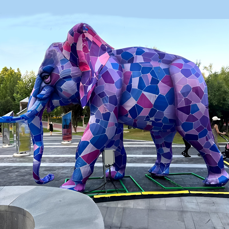 Factory Price Cartoon Animal Colorful Silk Wire Lighting Animal Handmade for Park