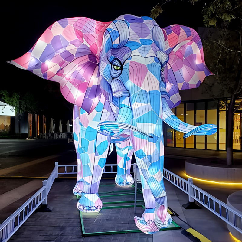 Factory Price Cartoon Animal Colorful Silk Wire Lighting Animal Handmade for Park