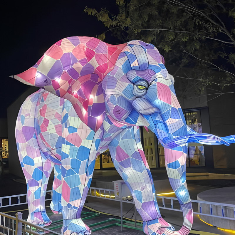 Factory Price Cartoon Animal Colorful Silk Wire Lighting Animal Handmade for Park