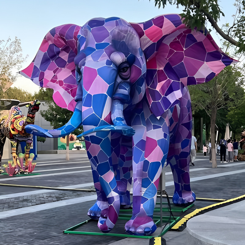 Factory Price Cartoon Animal Colorful Silk Wire Lighting Animal Handmade for Park