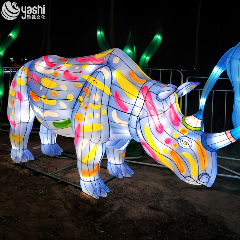 Оптовая продажа с фабрики - Ручные фонари в виде модели носорога для украшения зоопарков