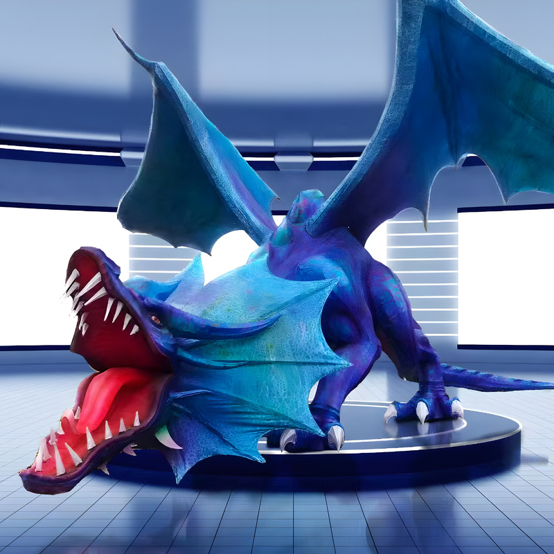 Realistic Dinosaur Sculpture with LED Lighting for Outdoor and Party Decoration