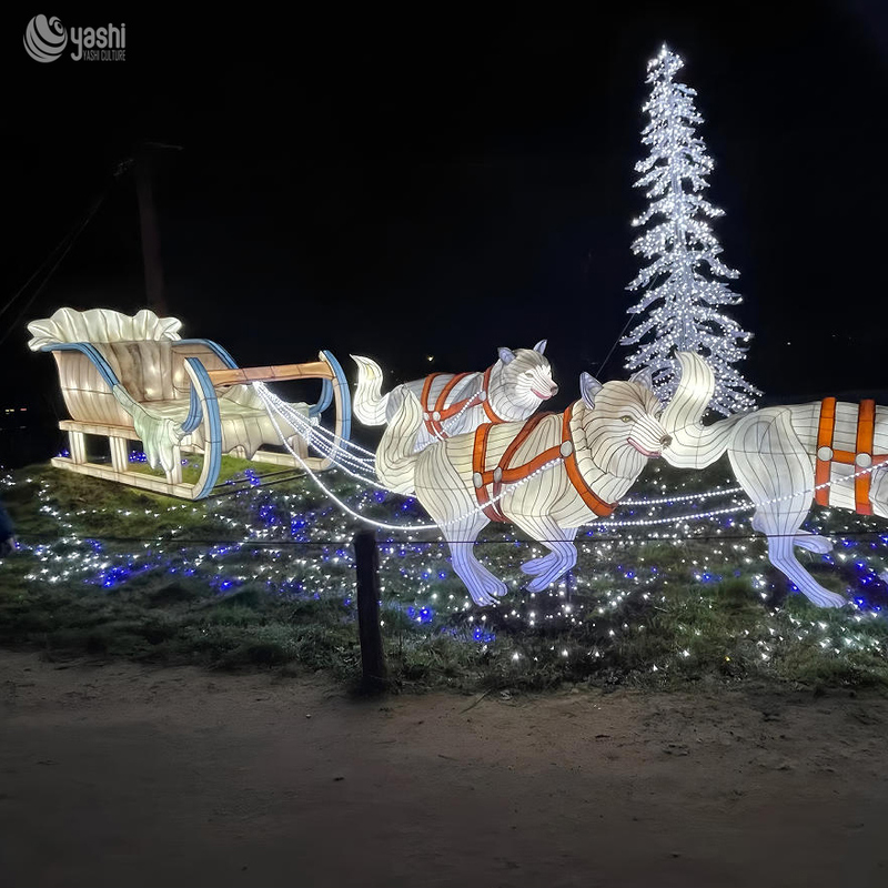 Realistic Animal Lanterns Wolf Lantern for Party Outdoor Decoration