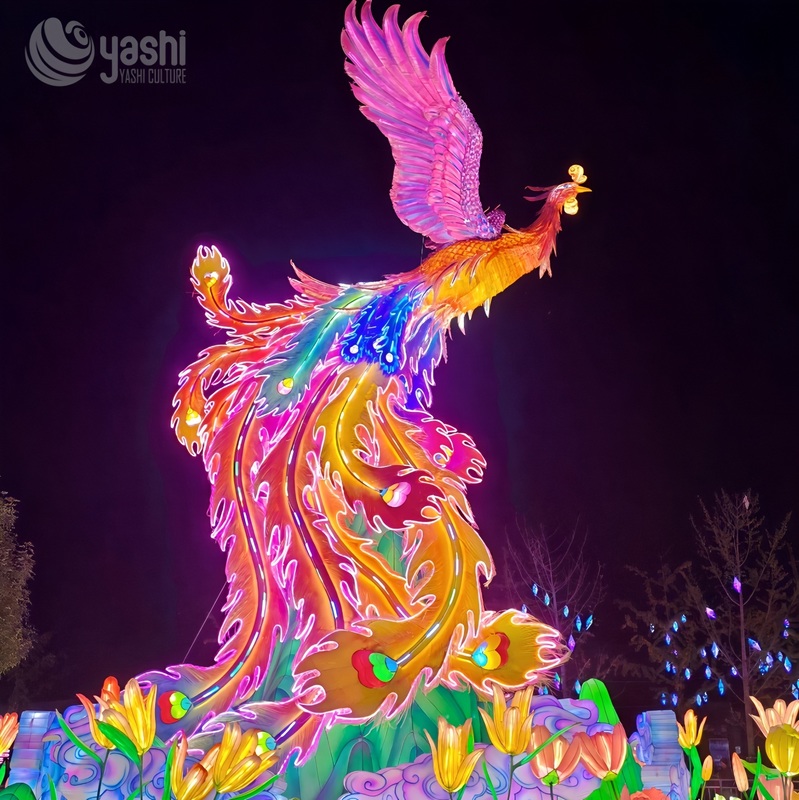 Большие китайские фонари с животными для уличных фестивалей, 110/220 В, для тематических световых шоу