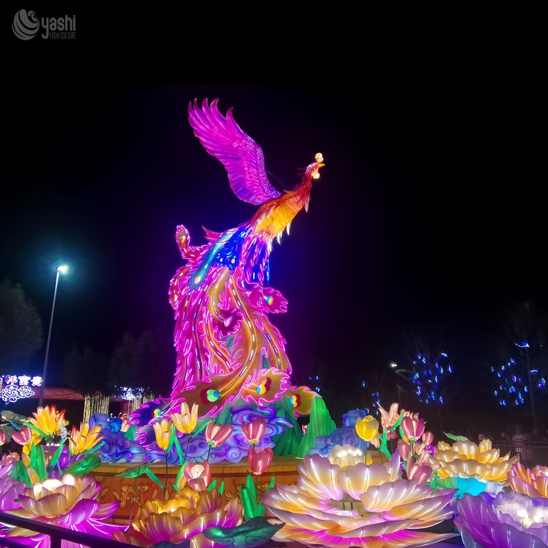Большие китайские фонари с животными для уличных фестивалей, 110/220 В, для тематических световых шоу