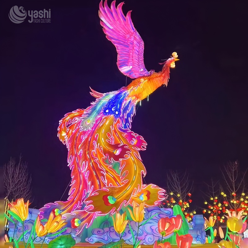 Большие китайские фонари с животными для уличных фестивалей, 110/220 В, для тематических световых шоу