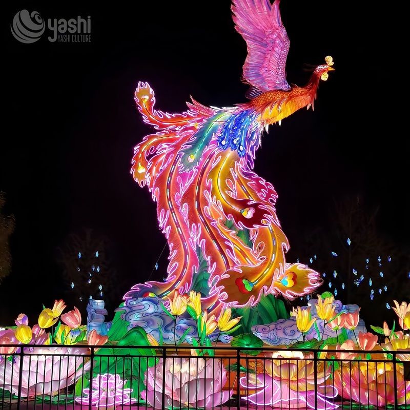 Большие китайские фонари с животными для уличных фестивалей, 110/220 В, для тематических световых шоу