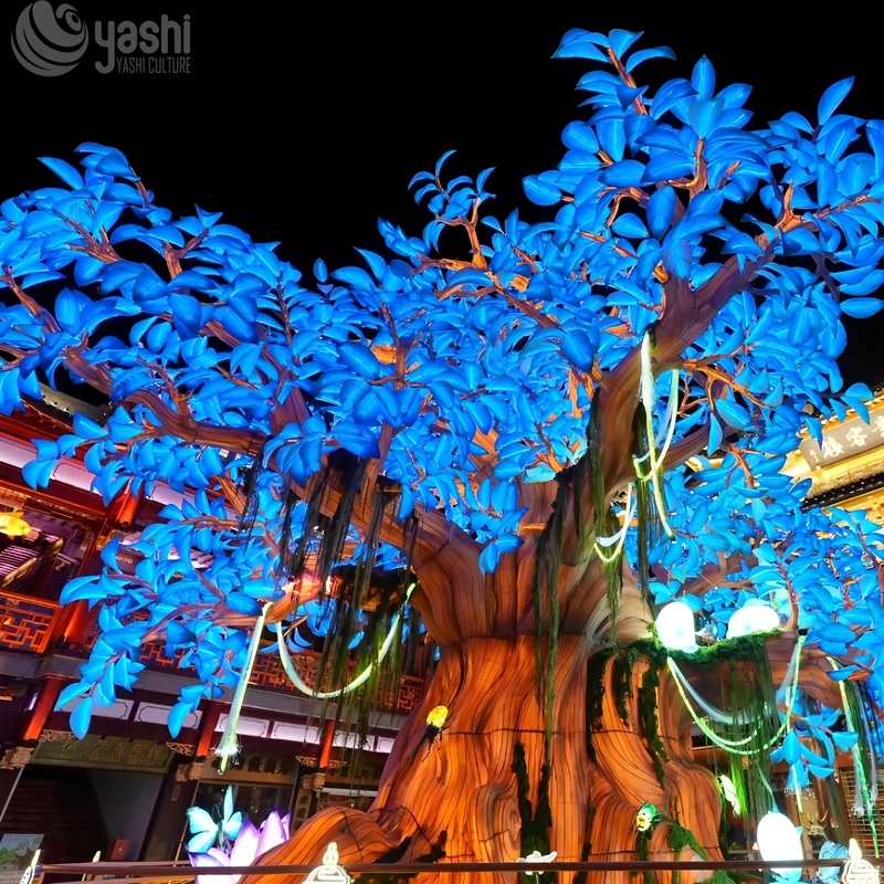 Colorful Chinese Festival Lanterns Handmade Waterproof For Theme Park Garden