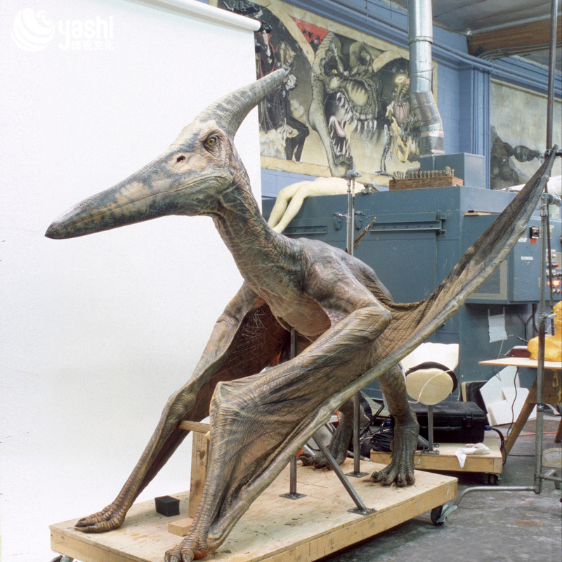 Realistic Dinosaur Sculpture Animated Model for Jurassic Theme Park Decoration